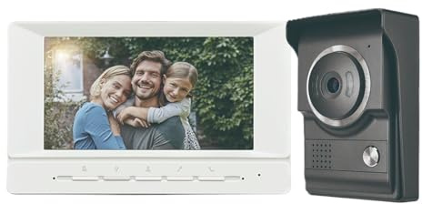 WAFOHSR 7-Zoll-TFT-LCD-Kabel-Video-Gegensprechanlage, Türklingelsystem for Zuhause, Nachtsicht, Außenkamera, Tür Zwei Wege Audio