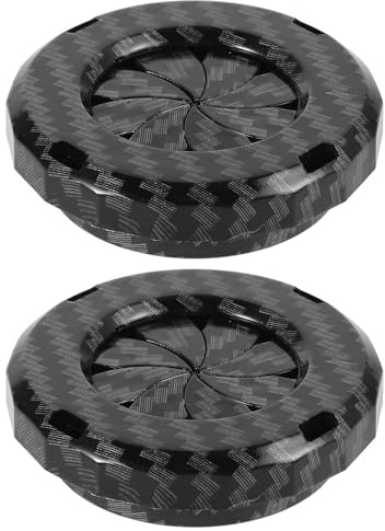 Cabilock 2 Piezas Cubierta para Botón de Arranque de Coche Diseño Push To Start Protección Ignición con Acabado Fibra de Carbono Decoración Interior y Mejora Visibilidad Nocturna