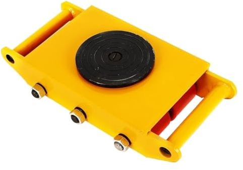 Patín de maquinaria resistente con 6 rodillos para un fácil transporte, alta capacidad de carga, ideal para uso en almacén y tienda