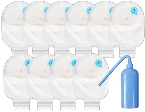10 Stück Stomabeutel, Kolostomiebeutel, Individuell Zuschneidbare Stomaversorgung, Einteiliger Stomabeutel mit Verschluss für Die Ileostomie-Stomapflege