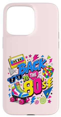 Back to 80s Nostalgia Roller Skate Boombox Cassette années 80 Coque pour iPhone 15 Pro Max