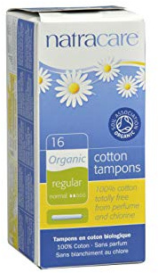 Tampones Natracare 100% algodón orgánico Regular con aplicador – 16 tampones