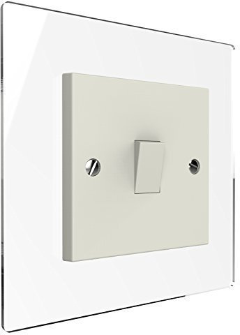 Displaypro Single, Double Light Switch Surround Acrylic Finger Plate Panel Plug Socket (Clear - Single)