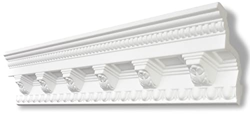 Decosa Stuckleiste G33 Gloria - Deckenleiste in Weiß - 1 Leiste à 2 m Länge = 2 m - Zierleiste aus Styropor 100 x 100 mm - Für Decke oder Wand