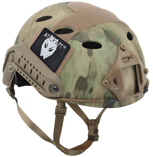 ATAIRSOFT PJ Stil Verstellbar Einstellbarer SWAT Schneller Helm für Armee Militär CQB Kampf Taktisch Paintball (MC,L/XL)