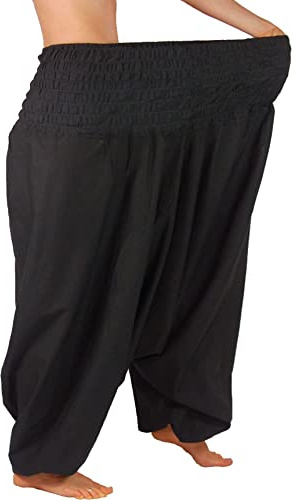 Leucht-Welten Pumphose Extragroße Aladinhose Haremshose Schwarz Einheitsgröße