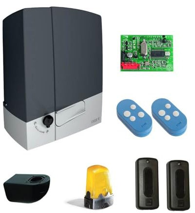 CAME BXV Motor-Kit für Schiebetore bis 600 kg und 18 m bestehend aus 24 V Motor, Fotozellen, Zwei Sendern, Funkkarte, Blinker, Befestigungsbasis, Antennenkabel