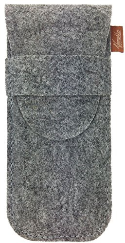 Venetto Stifteetui Schlamperrolle Schüleretui Federmäppchen Federtasche Mäppchen Stifterolle Stiftemappe Schüleretui Bleistiftetasche Mappe für Stifte vegan vegie (Grau)