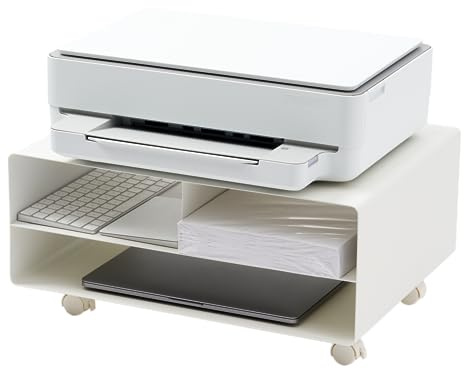 YAMAZAKI Home Tower Desktop Printer Stand - Computer Accessory Office Organizer - Steel