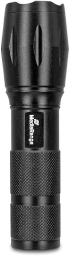 MediaRange LED Taschenlampe mit Powerbank, 1.800mAh Akku, schwarz