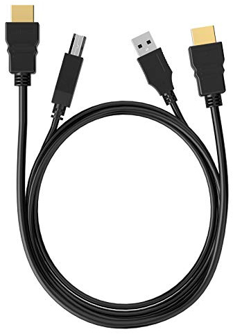eKL 6ft/1.8m HDMI 4K@30hz + USB 2.0 KVM Cable USB Type A to USB Type B