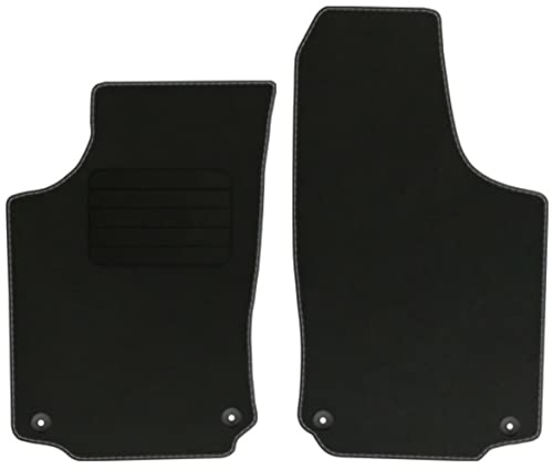 Velourmatten für Opel Corsa C Bj. 2000-2006 Basic VORNE runde Befestigungen Veloursfussmatten Automatten Mit Absatzschoner Passform Neu