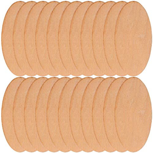 SEWACC 50 Stück Ovale Holzspäne Diy-Bastelmaterial Ovale Holzscheiben Holzgeschenke Bastelbedarf Materialien Holzhandwerk Unfertige Diy-Holzausschnitte Unfertige Holzscheiben