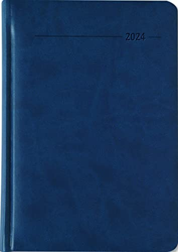 Wochenplaner Tucson blau 2024 - Büro-Kalender A5 - Cheftimer - blue - 1 Woche 2 Seiten - 128 Seiten - Tucson-Einband - Alpha Edition
