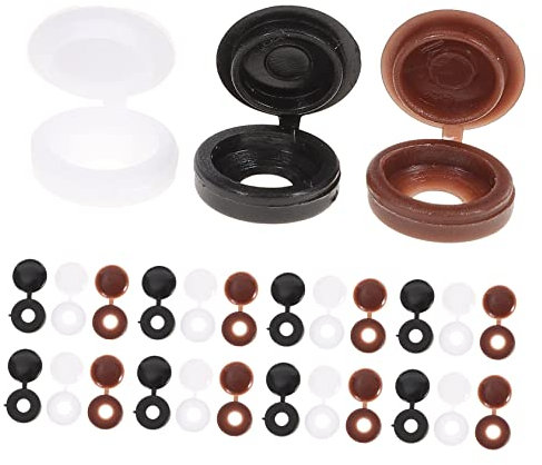 Mobestech 180pcs Protective Covers Screw Cap Decorative Hinged Washer for Furniture Wall Screw Covers