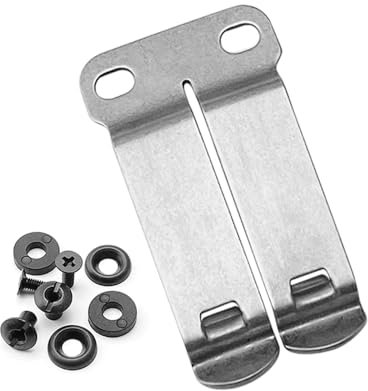 Metallscheide Gürtelclip Trageclip, Quick Clips Taille Gürtel Taschenclip, Holster Montageaufsätze mit Befestigungsschrauben für Messer Scheide Camping Outdoor Werkzeug Clip