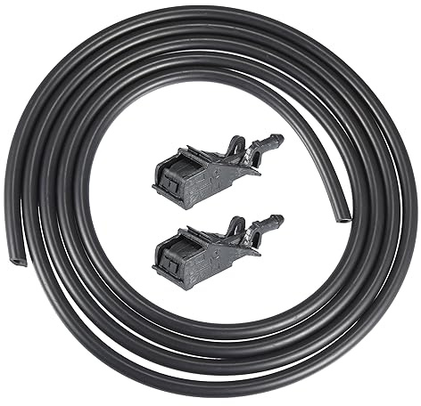 QUARKZMAN 1 Satz Scheibenwaschdüse Mit Waschschlauch Für VW Golf 98-06 | Farbe Schwarz, Material Kunststoff, Gummi, Maße 68X20X22.5 Mm, OE-Nr. 6E0955985A, Für VW Golf 98-06, Für Skoda Superb 02-08