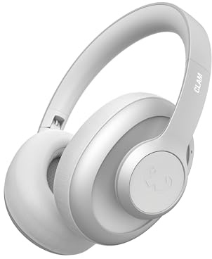 Fresh 'n Rebel Clam Ace Casque Bluetooth Supra-Auriculaire avec Réduction de Bruit Active Hybride, sans Fil, 60h d'autonomie, avec Microphone ENC, Charge Rapide, Réduction du Bruit du Vent (Gris)