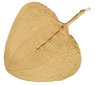 OUNONA Handmade Palm Leaf Fan Natural Woven Handheld Cooling Fan for Summer Decorative Home Accessory and Lightweight for Outdoor Events and Gatherings