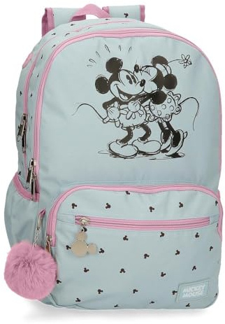 Joumma Disney Kisses M&M Mochila Escolar Adaptable a Carro Azul 32x44x17 cms Poliéster 24,68L