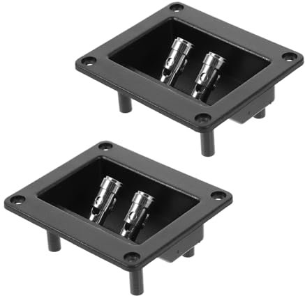 UKCOCO 2pezzi Morsettiera Per Casse Acustiche Con Terminali Molla Piastra Di Collegamento Per Altoparlante Connettore Facile Da Installare Per Box Subwoofer e Audio Diy