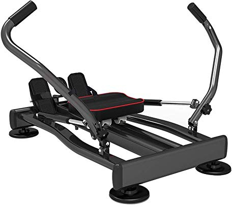 ASerZenith Zusammenklappbare Rudergeräte Zusammenklappbare Sit-Up-Bank Fitnessgerät Hydraulisches Multifunktions-Rudergerät für den Innenbereich 360°-Ganzkörper-Sport-Schwitz-Trainingsgerät