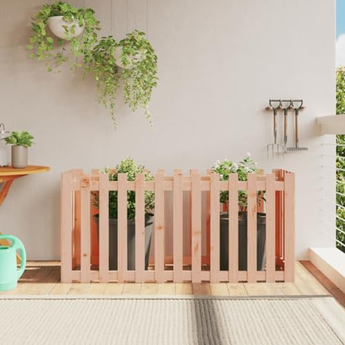 Xichuzi Hochbeet Lattenzaun-Design 150x50x70 cm Massivholz Douglasie, Palettenrahmen, Hochteich, Gemüsebeet, Kräuterregal Balkon, Blumenbeet, Kräuterspirale, Tomatenbeet, Pflanzhochbeet - 832500