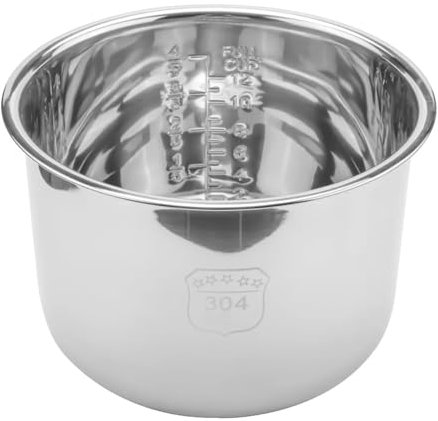 TUBBEK 6L Pressure Cooker Inner Pot Rice Pressure Cooker Liner Stainless Steel Inner Pot Minute Pressure Cooker Liner