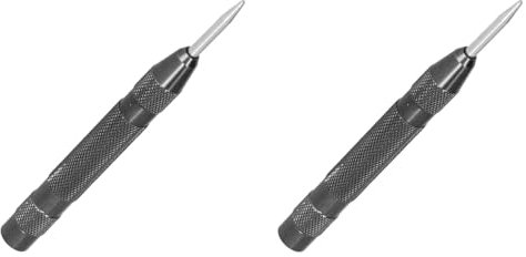 2 Stück Automatischer Körner, Stahl, Abnehmbarer Spitzenpositionierer, Verstellbares Kraftzentrum, Allgemeine Werkzeuge, Körner für Holz, Metall, Kunststoff