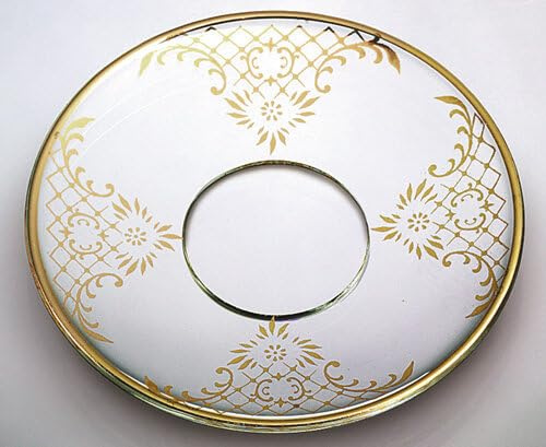 Glas-Kerzenmanschette (Tropfenfänger) Goldrand Barock für Kerzen bis Ø 25 mm