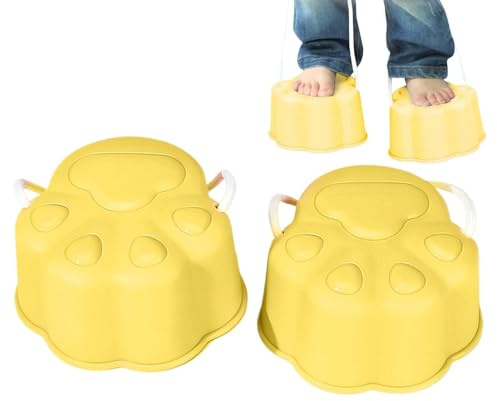 Bucket Stelzen zum Gehen, Gehen Stelzen für Kinder, 2x Pfotenform Eimer Stelzen für Kinderausgleich, Söhne Tochter Verbesserung der feinen motorischen Fähigkeiten Sensorisches Spielspielzeug für Wohnz