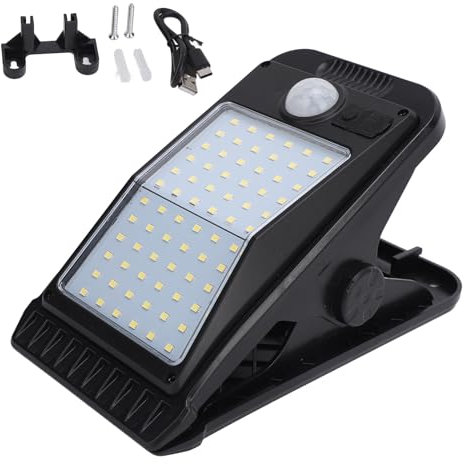 Tbest Clip Solare su Luce, Clip su Luce Solare per Perle a LED 72 IP65 Lampade Solari Portatili per Giardino da Giardino All'aperto (Luce Bianca