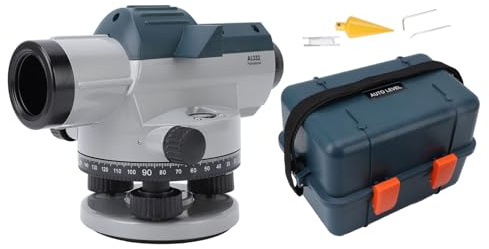 Topyond Kit de niveau optique automatique 32X, outil d'arpentage précis à grossissement avec compensateur magnétique amorti, mesure de niveau de hauteur/distance/angle à haut