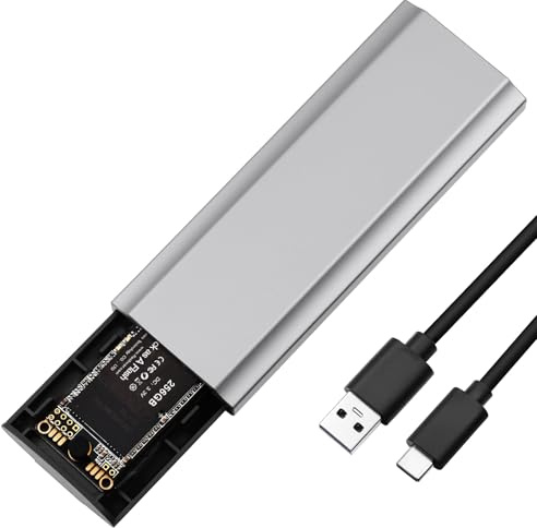 AXFEE NVME Gehäuse M.2, M2 Adapter 10Gbps USB3.2 Gen2, Externes Festplatten Gehäuse mit UASP Unterstützt, Aluminium Enclosure SSD-Gehäuse, für ssd m2-gehäuse Größe 2230/2242/2260/2280