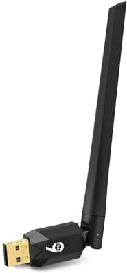 Bluetooth 6.0 Adapter mit USB Dongle für PC, Mini USB Bluetooth Adapter mit 5dBi Antenne für Windows 11/10/8.1, kabellose Verbindung für Maus, Tastatur, Kopfhörer, Lautsprecher