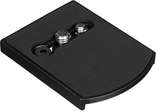 Manfrotto 410PL Piastra per Testa con Attacco Rapido 1/4 - 3/8 in Alluminio, per Fotografia, Nero
