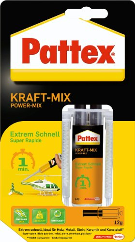 Pattex Repair Kraft-Mix, extrem schnell ausgehärtet, spülbeständig und Bohr- und feilbar, vergilbungsfrei, Transparent, 11ml
