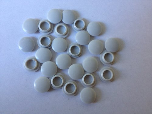 Hinge and Bracket Supplies 10Mm Hole Cover Caps 50 Pce Light Grey Colour For Kitchen Cabinets