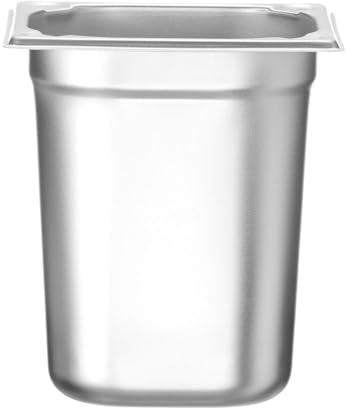 HENDI Gastronormbehälter, mit verstärkten Ecken, GN1/6, (H)200mm, Edelstahl | Geeignet für Chafing Dishes, Bain-Marie, Backöfen, Gefrierschränke, temperaturbeständig von -40° bis 250°C, 3,4L, 176x162mm