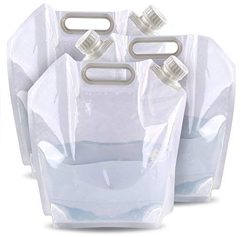 Bramble - 3 Faltbare Wasserkanister (5L) - BPA-frei & Stabil - Perfekt für Camping, Notfälle, Wohnmobil & Reisen