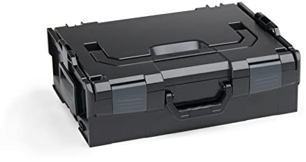 Bosch Sortimo L-BOXX 136 Größe 2 schwarz Werkzeugkoffer leer stapelbar | Werkzeugkoffer leer Größe 2, Leerkoffer stapelbar per Klicksystem, ABS Kunststoff, kompatibel mit Bosch L-BOXX System