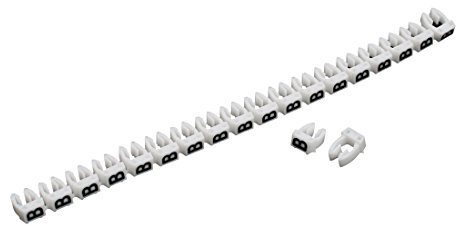 Aexit 20pcs Letras B Cable de red Etiquetas Marcadores para cable (model: S6451IVVIII-9089TX) de 3.0-4.0mm Dia