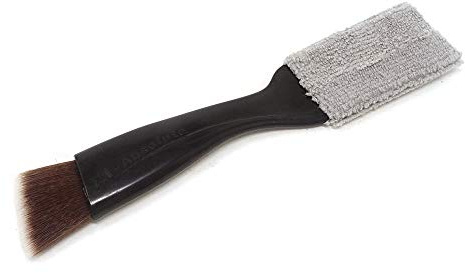 yueton Cepillo de limpieza portátil de doble extremo Mini cepillo mágico de mano plumero para casa, coche, oficina (negro)
