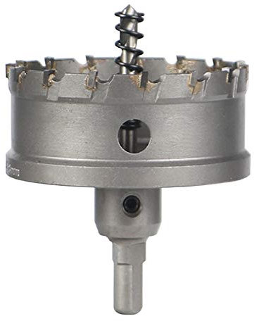 SaferCCTV Scie emporte-pièce en carbure Heavy Duty pour acier inoxydable Diamètre ouvre-trou en acier inoxydable 2-15/16 pouces 75mm, kit de scie cloche pour métal dur