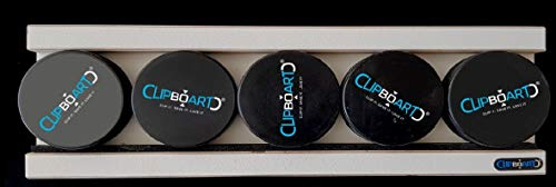Clipboart ® vertikale oder horizontale Halterung für 5 Eishockey Pucks Wandhalterung Wandhalter (5X Pucks)