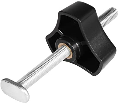 T-Nut-Klemme, T-Schraube M8 Niederhalteklemme, schnell wirkende silberne T-Schiene für T-Nut-Spannvorrichtungen Holzbearbeitungswerkzeug(T-Schraube + M8 Kunststoffgriff)