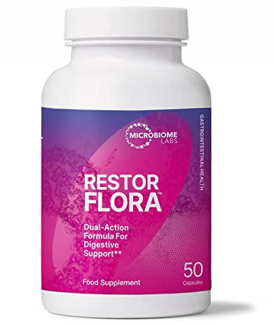 Microbiome Labs - Restorflora PD (21 Kapseln) | ägliche Probiotika für die Darmgesundheit & Unterstützung des Immunsystems mit Saccharomyces Boulardii & Bacillus Spores, Sporen- und Hefe-Probiotika