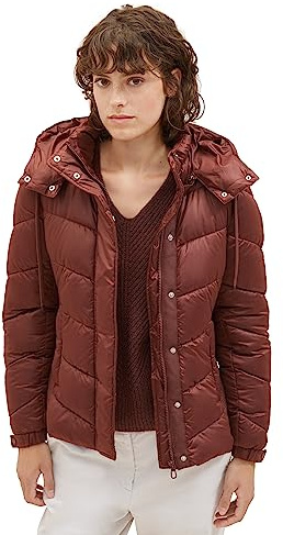 TOM TAILOR Damen 1037565 Steppjacke mit abnehmbarer Kapuze (1er Pack)