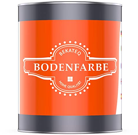 BEKATEQ Betonfarbe Ziegelrot 1l Bodenbeschichtung & Fußbodenfarbe für außen & innen I Bodenfarbe, Betonversiegelung & abriebfester Bodenbelag für Werkstattboden, Keller, Garage & Industrie BE-700