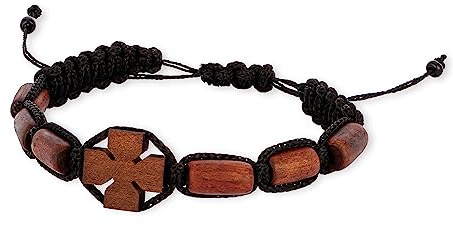 Verstellbares gestricktes Buchsbaum-Armband, Psalm 51, Vers 9 - Spirituelle Botschaft: Verbundenheit und Glauben in einem einzigartigen Schmuckstück
